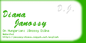 diana janossy business card